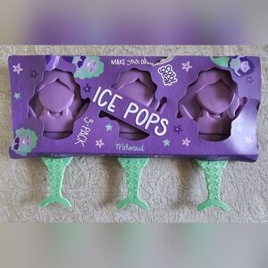 COOL GEAR Mermaid Ice Pop Molds - Make Your Own Popsicle